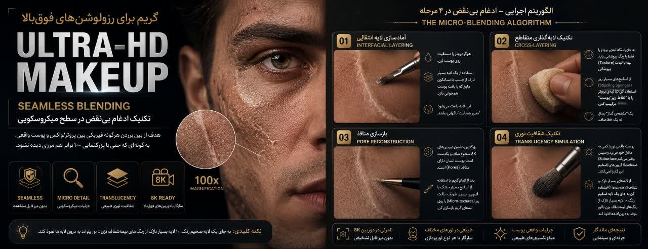 � گریم برای رزولوشن‌های فوق‌بالا (Ultra-HD Makeup)